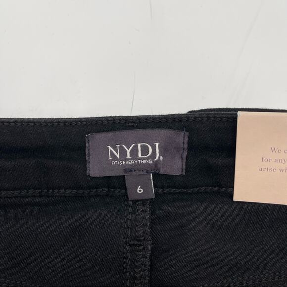 NYDJ Not Your Daughters Jeans Denim Sheri Slim Lift & Tuck Black NWT Size 6 - Picture 7 of 14